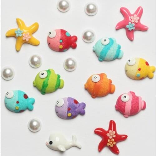 ZOCDOU Starfish Pearl Bubble Fish Fridge Magnets Decoration Blackboard Food Sticker Cartoon Paster Kids Home Car Door Ornament