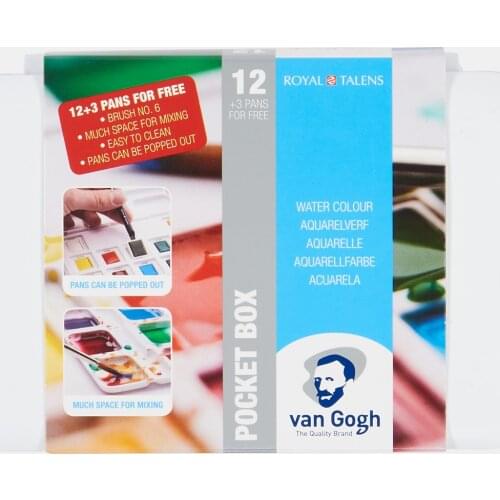 Watercolor 12 Pieces Professional Van Gogh Watercolor Block Note Set Watercolor Paint Set Tubes Vivid Color Highly Pigmented Per