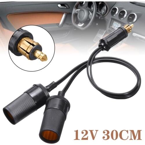 12V Car Cigarette Lighter Converter Cig Cigar Socket Plug Adapter 30cm Cable Phone Charging Connector Cars Interior Accessories