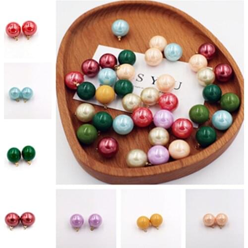 16mm*2pcs High Quality Imitation Shell Pearl DIY Accessories Sheep Eye Pendant Decoration