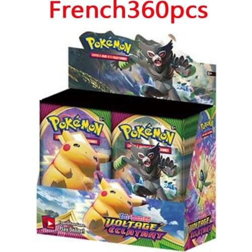 360Pcs Pokemon Cards Toys French Trading Card Game Sword Shield Collection Box Card Pokmon Card Game For Kid