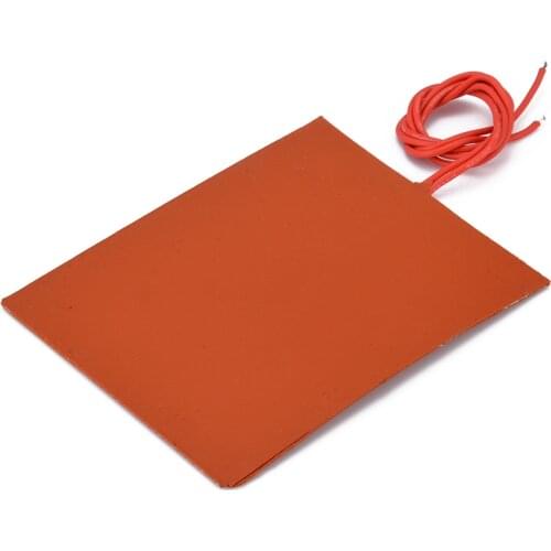 80x100mm 12V DC 20W Flexible Waterproof Silicon Heater Pad For 3D Printer Parts Electric Heating Pads