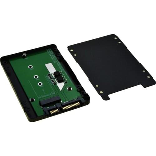 B+M key M.2 SATA SSD to 2.5 SATA 6Gbps adapter card with enclosure Socket 2 NGFF SSD convert 22Pin SATA 3.0 Metal Case