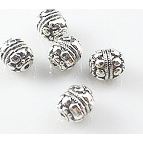 Free shipping!Fashion Jewelry Findings,Accessories,charm,pendant,Alloy Antique Silver 6*5MM Beads