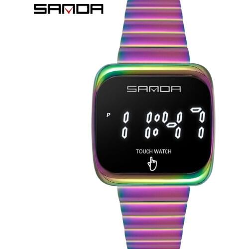 Sanda Reloj Digital Hombre Luxury Top Brand Watches for Man 2021 New Fashion Business Stainless Steel Strap Dress Wristwatch