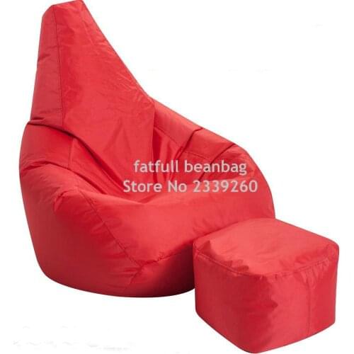 Cover only No Filler - RED WATERPROOF DROP BEAN BAG CHAIR, outdoor beanbag sofa