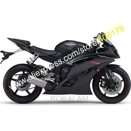 For Yamaha YZFR6 R6 Black ZF600 YZF 600 R6 2008 2009 2012 2013 2014 2015 2016 Motorcycle Fairing Kit (Injection Molding)