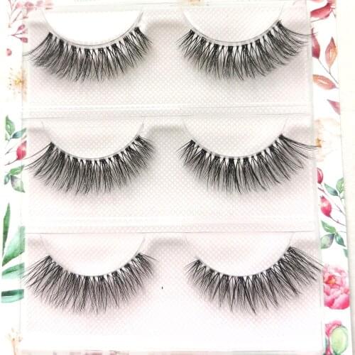 3D silk protein artificial eyelashes cross natural thick messy life daily naked makeup non grafting lifelike False eyelashes