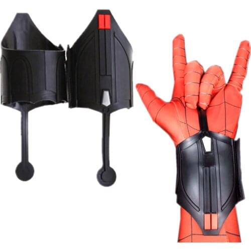 2pcs Spider Web Shooter SpiderHomecoming Cosplay Costume Peter Parker Accessories Adult Men Carnival Props