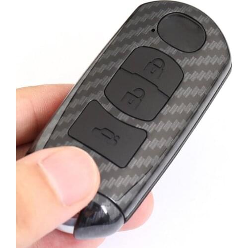 LBWS-353 Protable Carbon Pattern Car Key Protective Shell Cover for Mazda 236 Key Case for Car mercedes аксессуары для авто