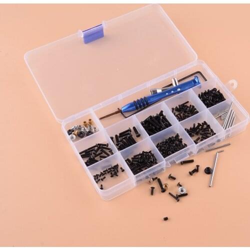Practical M2 M2.5 M3 Screws Nuts RC Car Repair Tools Metal Fit for Wltoys 144001 1/14 Spare Parts