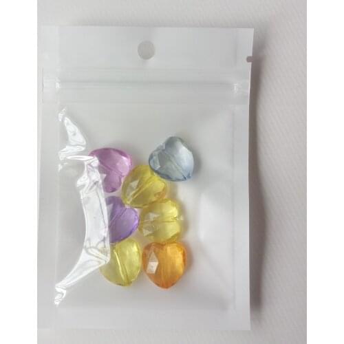 500pcs 8x13cm Translucent Gift Jewelry Pouches Bags Zip Lock Plastic Bags With Zipper Jewelry Bag Packaging Display Storage Bag