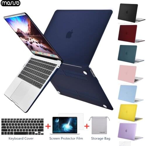 Crystal Matte Frosted Case Cover Sleeve For Macbook Air Retina Pro 13 15 with/out Touch Bar A1706 A1707 A1990 AIR 13 2018 A1932