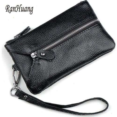 RanHuang Women Split Leather Wallets High Quality Short Wallets Multifunction Key Case Coin Purses Clutch Bags Card Holder