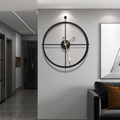 Luxury Simple Wall Clock European Style Fashion Quartz Wall Clock Mute Large Metal Orologio Da Parete Living Room Decor DJ60WC