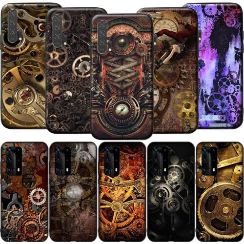 GX235 Steampunk Silicone Case for Honor 6A 7A 3GB 7C 7X 8 8A 8X 8C 9 10 Lite View 20S 9A 10X Max Pro