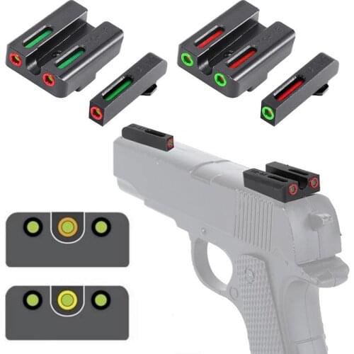 Tactical Fiber Optic Front And Rear Red/green Dot Sights For Glock Hunting Night Vision Riflescope Precision Sight