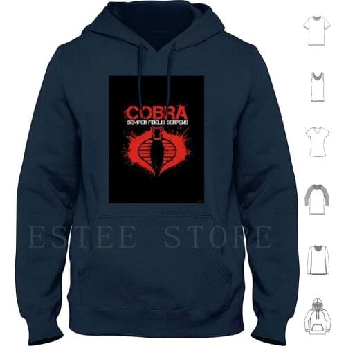 - Semper Fidelis Serpens Hoodies Dustbrain Dustbrain Design Gi Joe Yo Joe Cartoon 80S Tv Army Toys Commander Snake