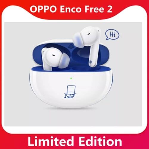 Original OPPO Enco Free 2 EarBuds 42dB TWS Earphones DYNAUDIO Wireless Bluetooth 5.2Headphone 25 Hours Playback IPX5 Type C IP54