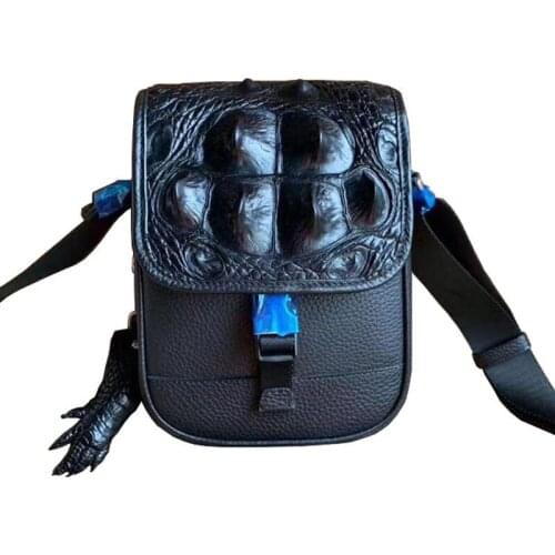 YL0082 Crocodile Quality Real Leather Luxury Shoulder Handbag Mens Famous Brands High Quality Fashionable Mens Bag