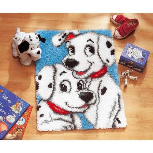 Latch Hook Kit Rug Cushion Pillow Mat DIY Cross Stitch Needlework Crocheting Rug Embroidery crochet hooks cross-stitch cute Dog