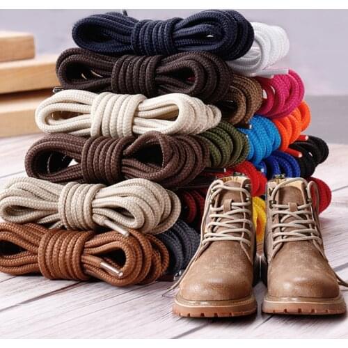 1 Pair Classic Solid Round Elasticity Sneaker Shoelaces Durable Polyester Shoe laces Boot Laces Sneaker Shoelace 90/120cm