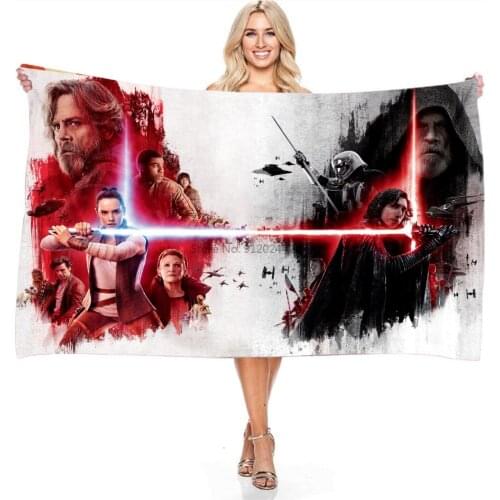 3d Star Wars Pattern Towel Rectangular Digital Printing Microfiber Beach Towel Bath Towels Summer Swimming Towels for Adult Kids