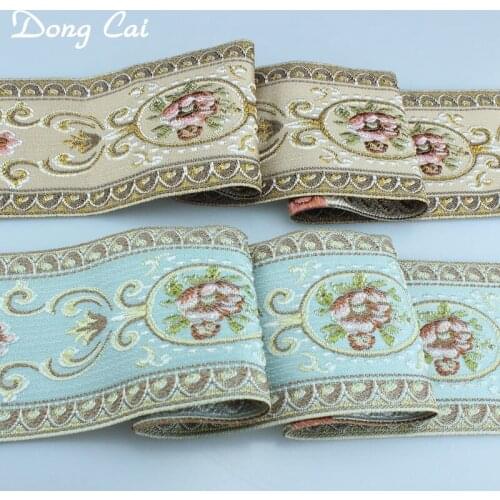 9CM wide 5 yard/lot National pillow sofa European-style Flower Curtain Patchwork Lace Ribbon DIY Home Textile Decoration ribbon