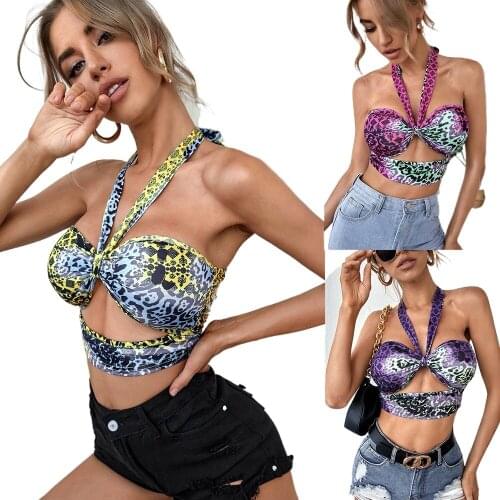 Halter Bikini With Elasticated Back Push Up Bikini Top Padded Underwire Bikini Swimwear Women Bandage Top Swimsuit Plus Size 3XL