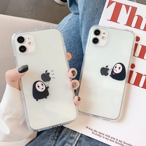 Fashion Ghost Clear Phone Case for iPhone 12 Pro Max Mini Shockproof Protective Cover for iPhone X XR XS Max 7 8 Plus Back Case