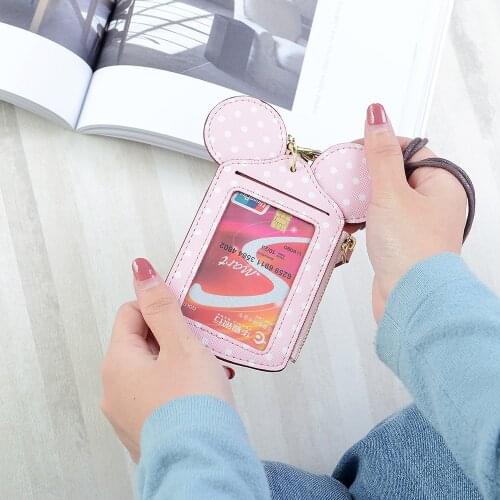 Disney cartoon cute Mickey lady ID card set work permit set bus card set