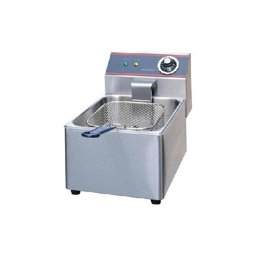 Ef-6 l electric fryer single cylinder single french fries machine frying pan electric deep fryer
