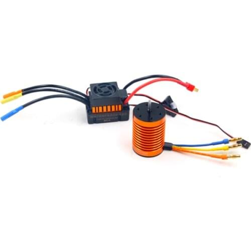 FATJAY RC brushless motor 3650 3930KV and 60A esc combo 4-pole inrunner waterproof sensorless for radio control 1/10 car