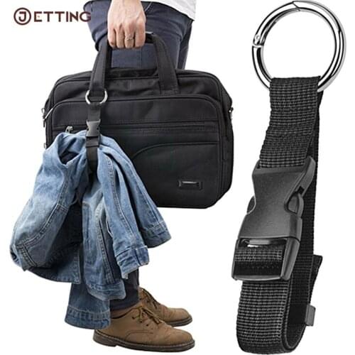 Hot Sale Portable Black Nylon Anti-theft Luggage Strap Holder Gripper Add Bag Handbag Clip Use To Carry