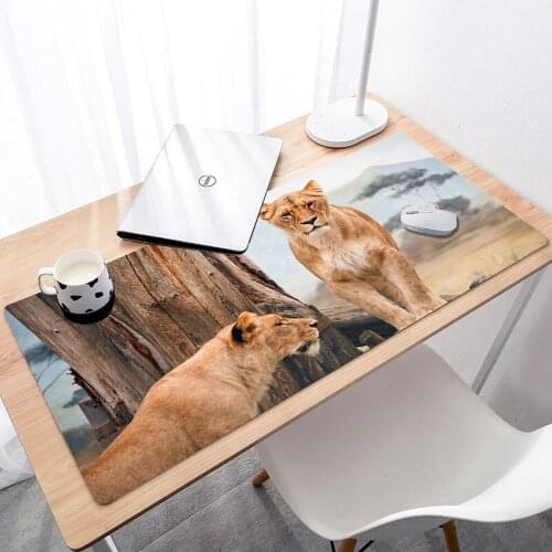 Gaming Mouse Mat Large Mause Pad Mat Perfect Locking Edge 900x400x2mm Lion Large Size Rubber Gaming Mouse Pad