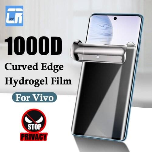 Full curved anti-spy hydrogel film for vivo x60 x50 pro plus nex 3 3s privacy screen protector for vivo iqoo 5 s10 pro not glass