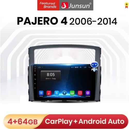 Junsun V1 Android 10 AI Voice Control 4G wifi DSP Car Radio Multimedia For Mitsubishi PAJERO 4 2006 - 2014 Navigation GPS 2 din