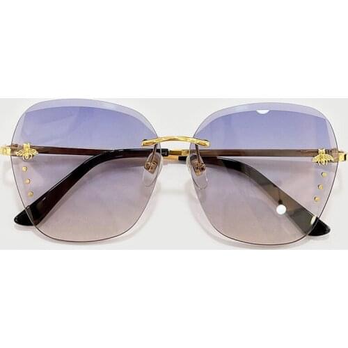 Square Fashion Sunglasses Women 2021 Luxury Brand Rimless Gradient Sun Glasses For Men With Free Shipping