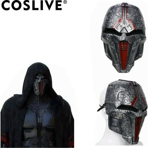 Coslive Sith Acolyte Cosplay Mask Dark Gray Resin Full Head Helmet Movie 1:1Scale Replica Costume Props Halloween Adults