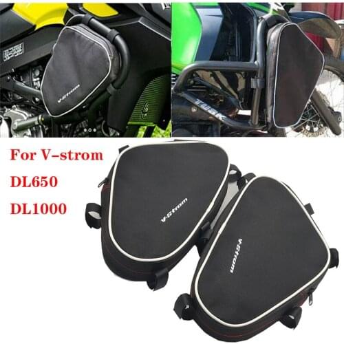 Motorcycle Frame Crash Bars Waterproof Bag Repair Tool Placement Bags For Suzuki V-Strom DL650 DL1000 For Givi For Kappa