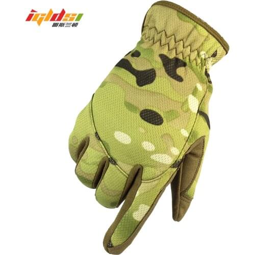 Mens Camouflage Tactical Gloves Army Full Finger Combat Gloves Anti-slip Thermal Airsoft Military Anti-Skid Bicycle Gloves