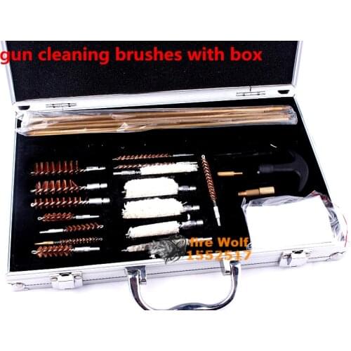 2018 Limited Rushed Hunting Guns Gun Cleaning Brushes For Rifle Full Set Kit With Box Brush Case Free Shipping Direct Selling