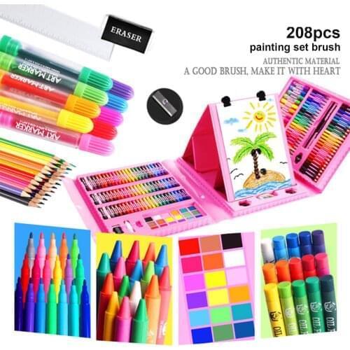 New Hot 1 Set Drawing Painting Art Box Set Colored Pencils Portable for Children Kids Beginner