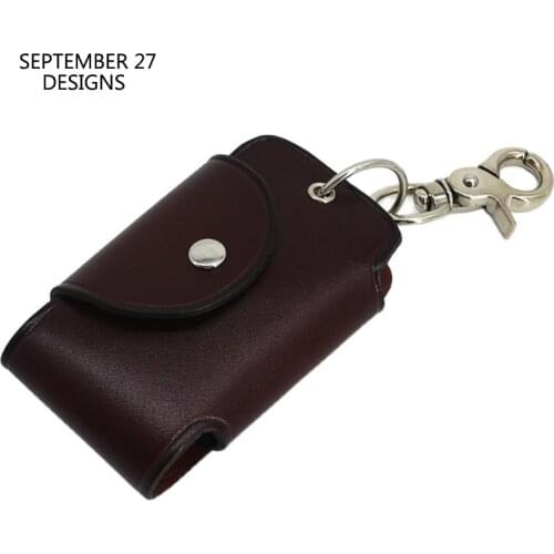 New Style Card Key Case First Layer Leather Top-end Handmade Vintage Housekeeper Holder Keychain 100% Cowskin Retro Key Bag