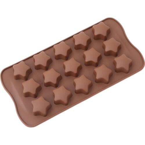 15 Holes Silicone Mould Star Shape Chocolate Mold Jelly Chocolate Soap DIY Cake Decorating Bakeware QB993412