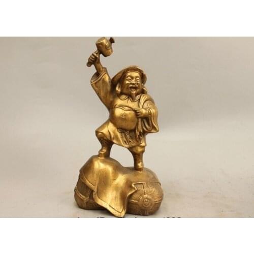 Tibet buddhist Copper Brass Mahakala Japan mammon Plutus Buddha Statue