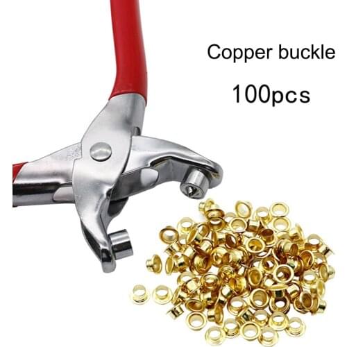 Hole Rivet Punching Punch Clamp Eyelet Setter Plier Portable Durable Tool For Shoes Bag @8 WWO66