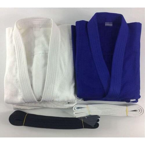 Unisex Adult&children COTTON kung fu martial arts clohing jujitsu uniforms judogi Judo Professional fighting training suit blue