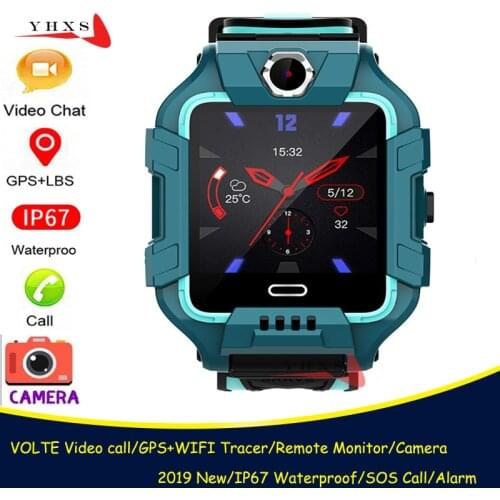 IP67 Waterproof Smart 4G Remote Camera GPS WI-FI Kids Children Students Wristwatch SOS Video Call Monitor Tracker Location Watch