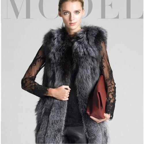 Imitation fur waistcoat female long fur female silver fox imitation fur female wholesale winter coat women fur coats for women